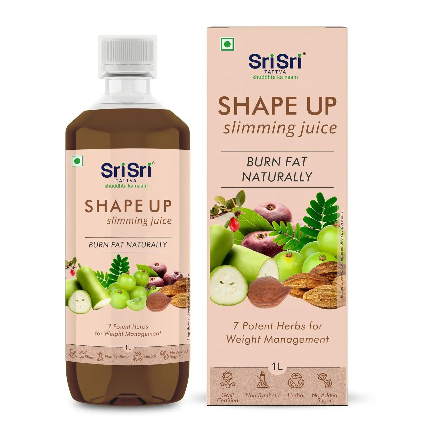 Sri Sri Tattva Shape Up Slimming Juice for Weight Management | No Added Sugar