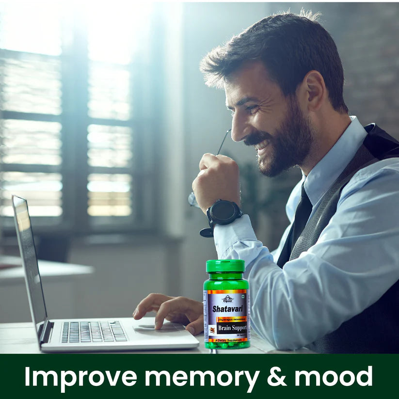 Cipzer Shatavari Capsule - 60 Capsules | Women’s Hormonal Balance, Brain Health, Immunity & Vitality
