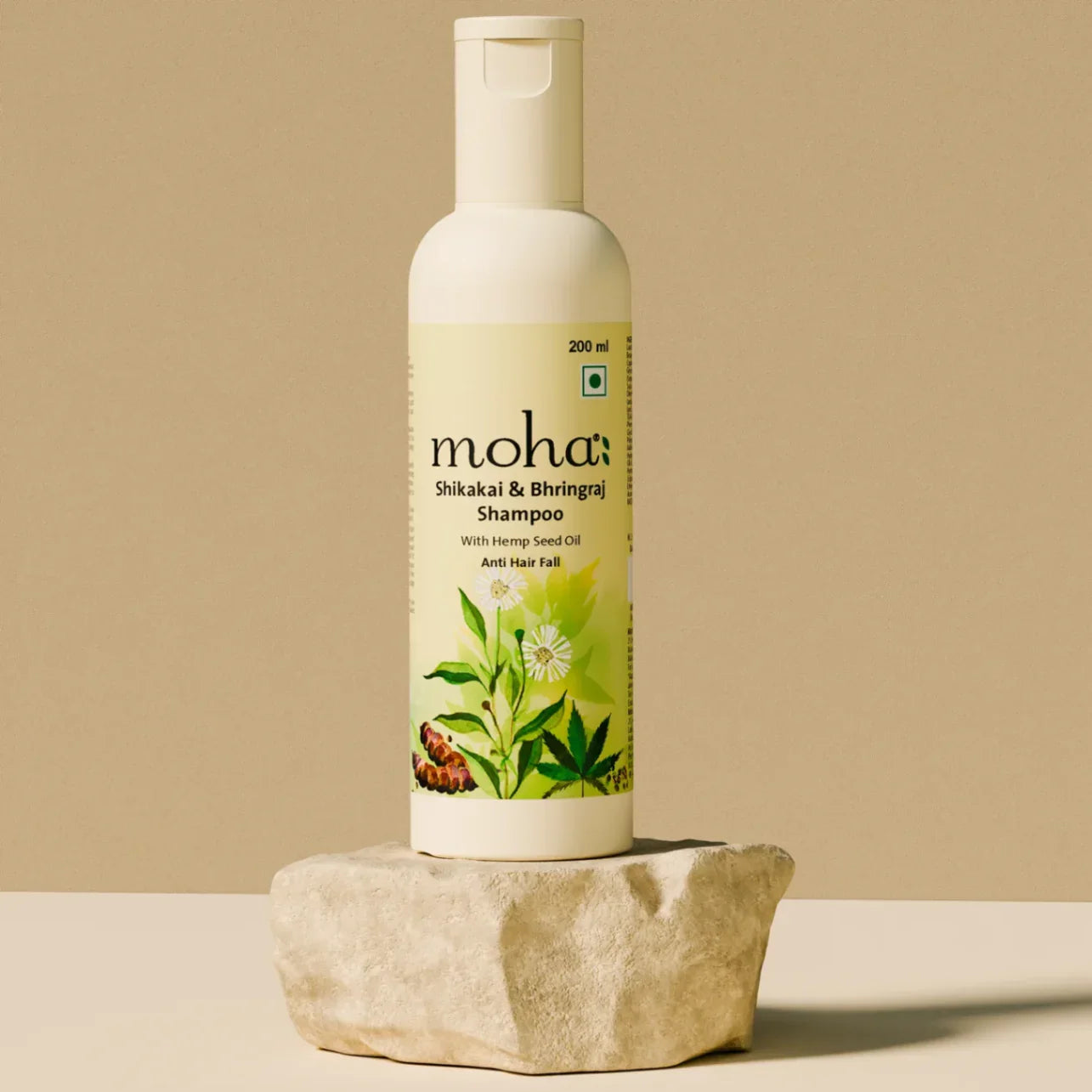 Moha: Shikakai & Bhringraj Shampoo (200ml) - Ayurvedic Anti-Hairfall & Strengthening Shampoo