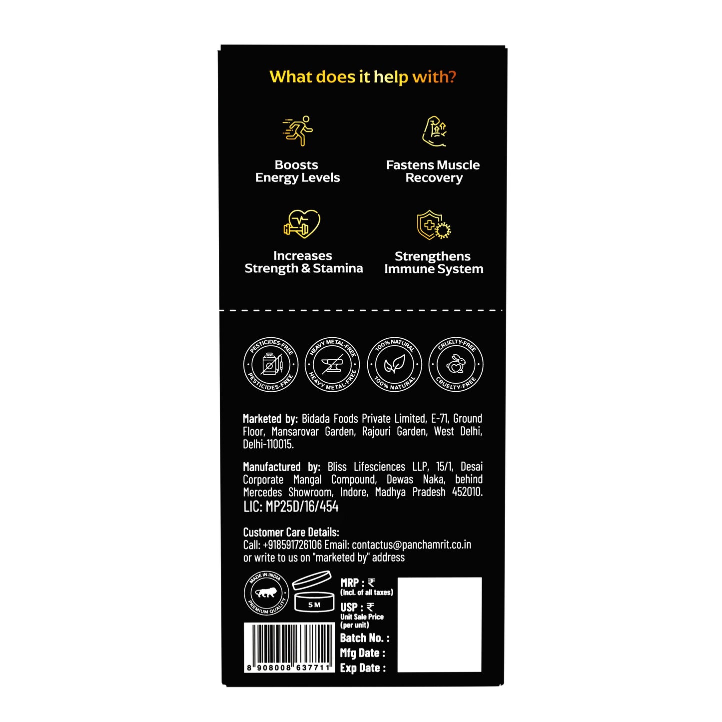 Panchamrit Himalayan Shudh Shilajit Capsules - Sustained Release