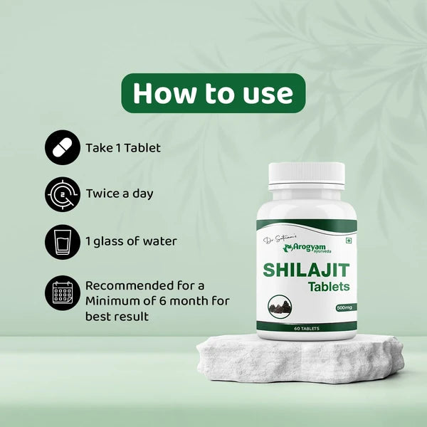 Arogyam Shilajit 500mg Tablet (60 Each)