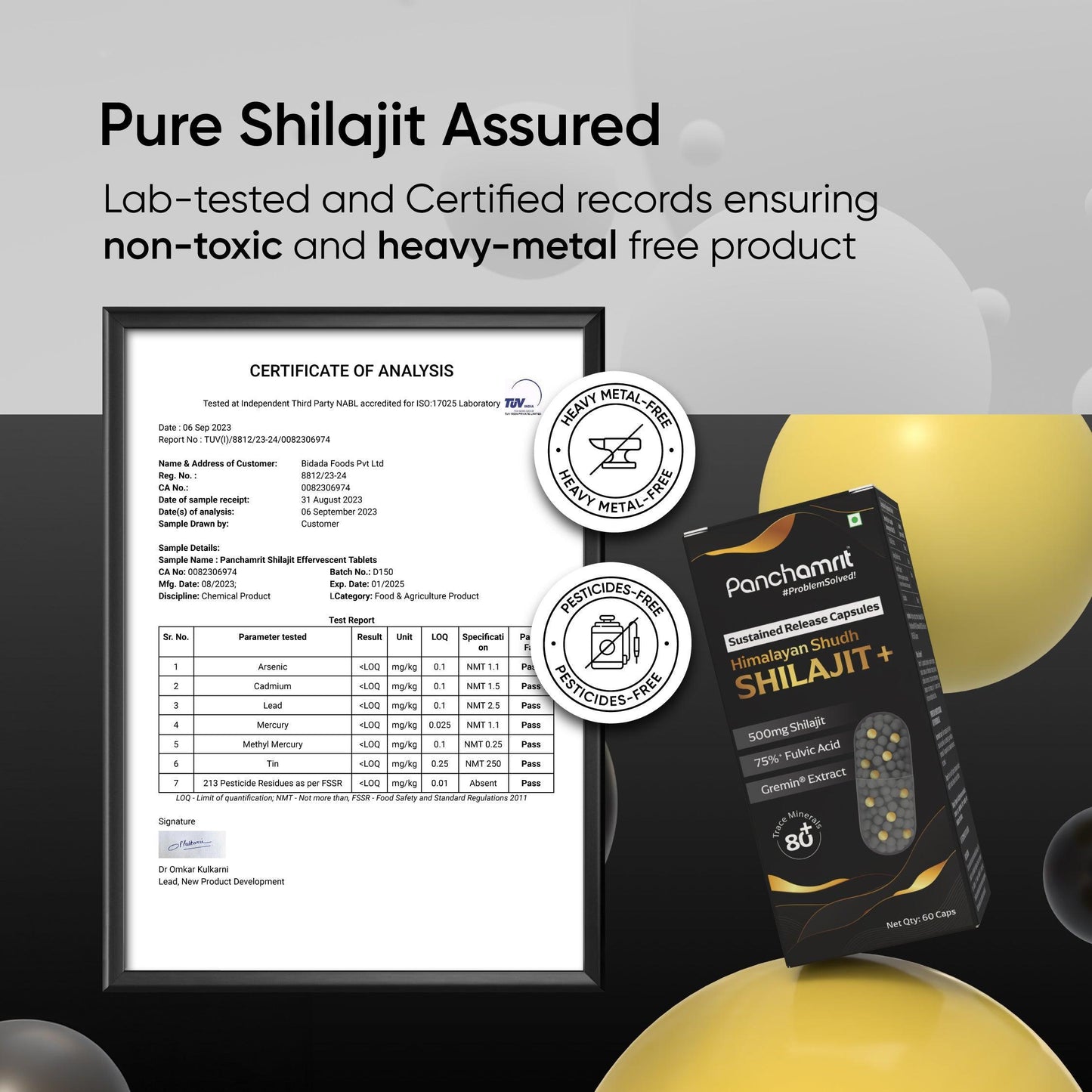 Panchamrit Himalayan Shudh Shilajit Capsules - Sustained Release