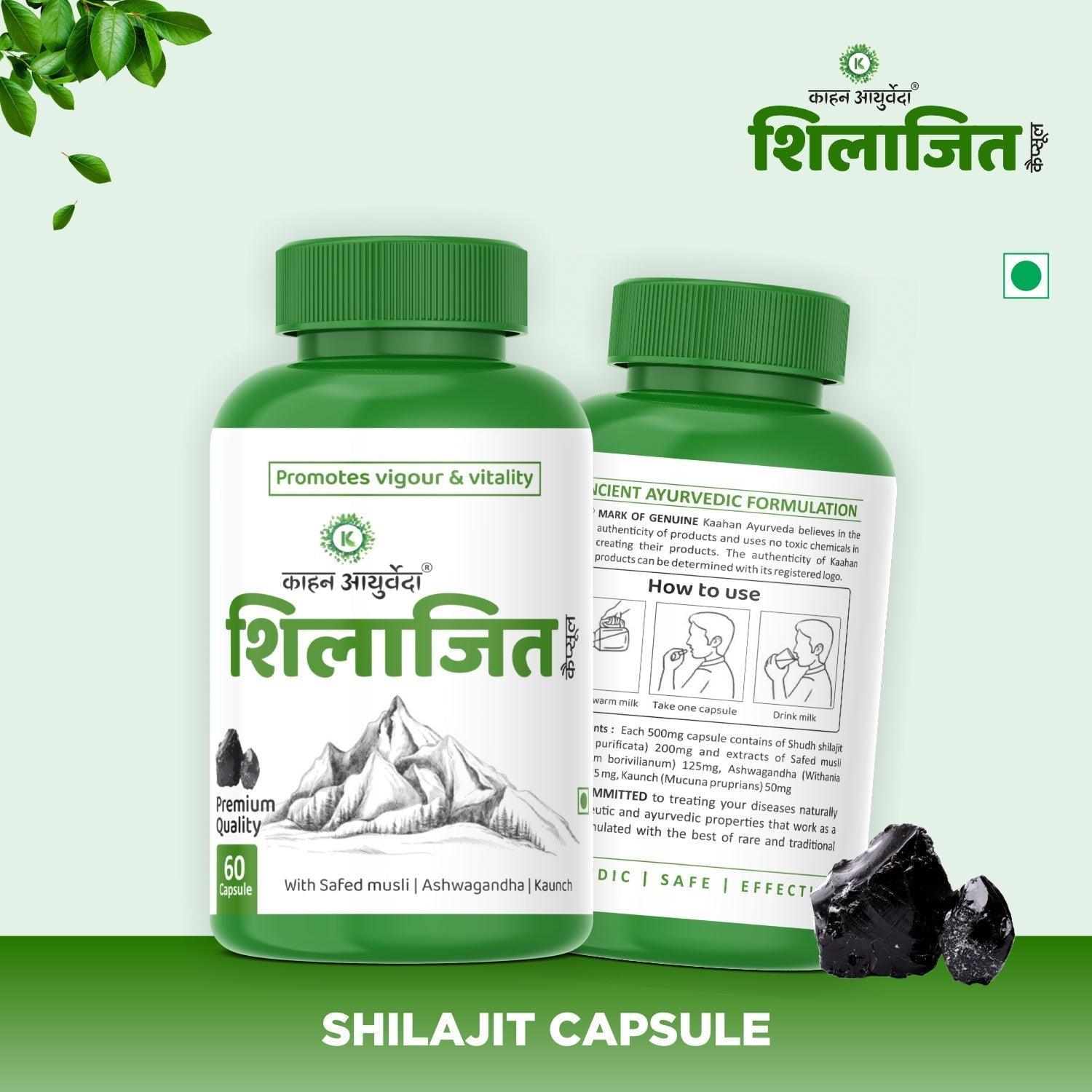 Kaahan Ayurveda Shilajit Capsule - 60 Caps