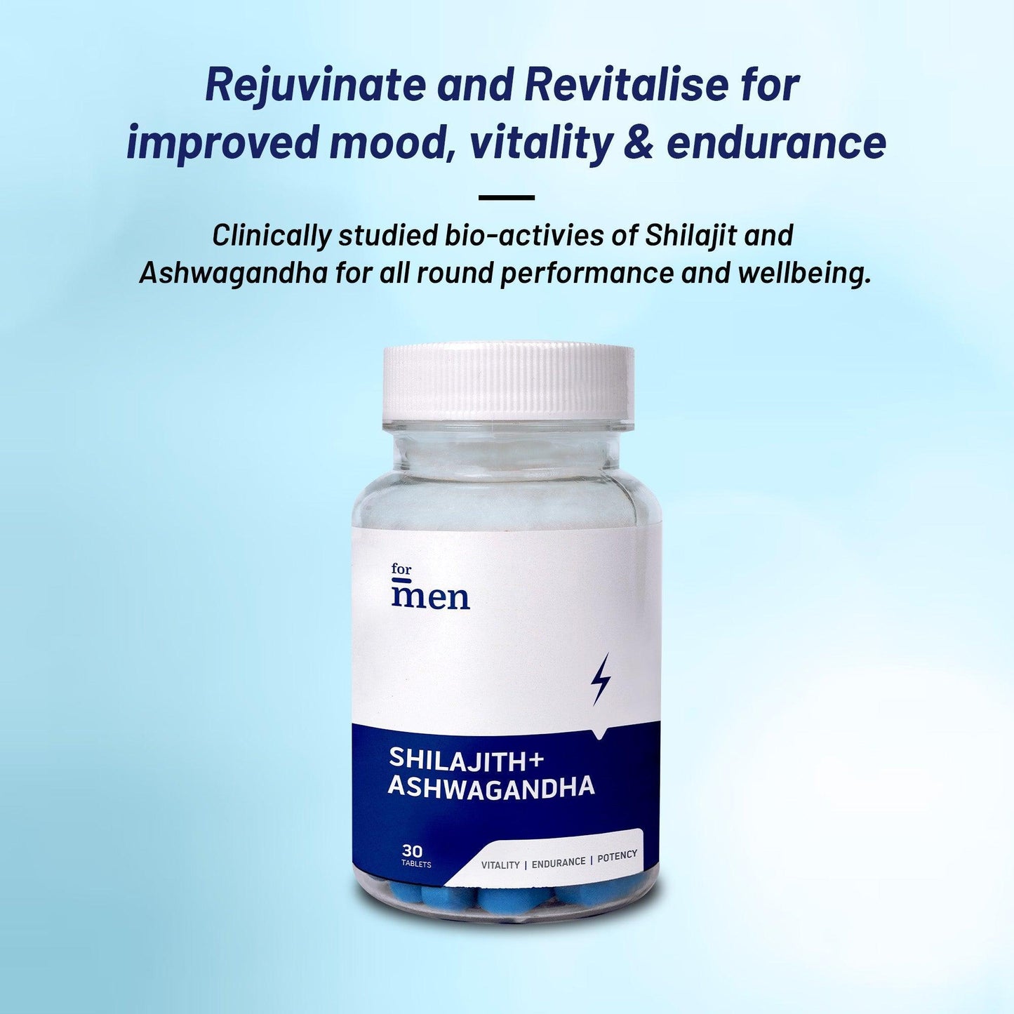 ForMen Shilajith + Ashwagandha Tablet Vitality, Strength, Endurance