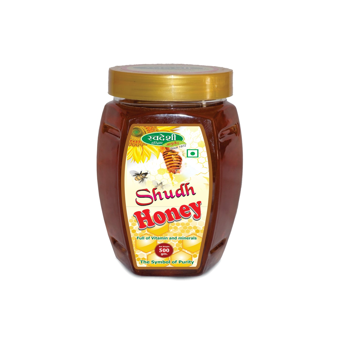 Swadeshi Shudh Honey with Vitamins & Minerals for Immunity - 500gm
