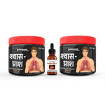 Arogyam Shwas Prash + Nasya Ghee Combo – Ayurvedic Respiratory & Nasal Wellness Support – 400g + 20ml