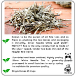Radhika's Fine Teas CALMING Silver Needle White Leaf Tea (50g)
