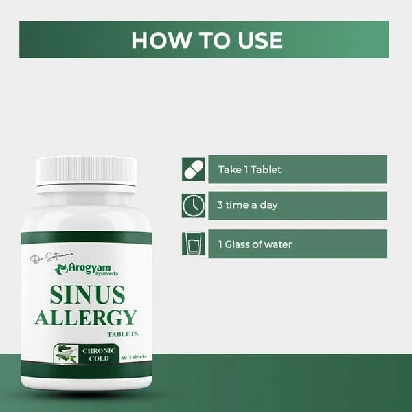 Dr. Satnam's Arogyam Sinus Tablets for Allergies (60 Tablets x 2 Units)