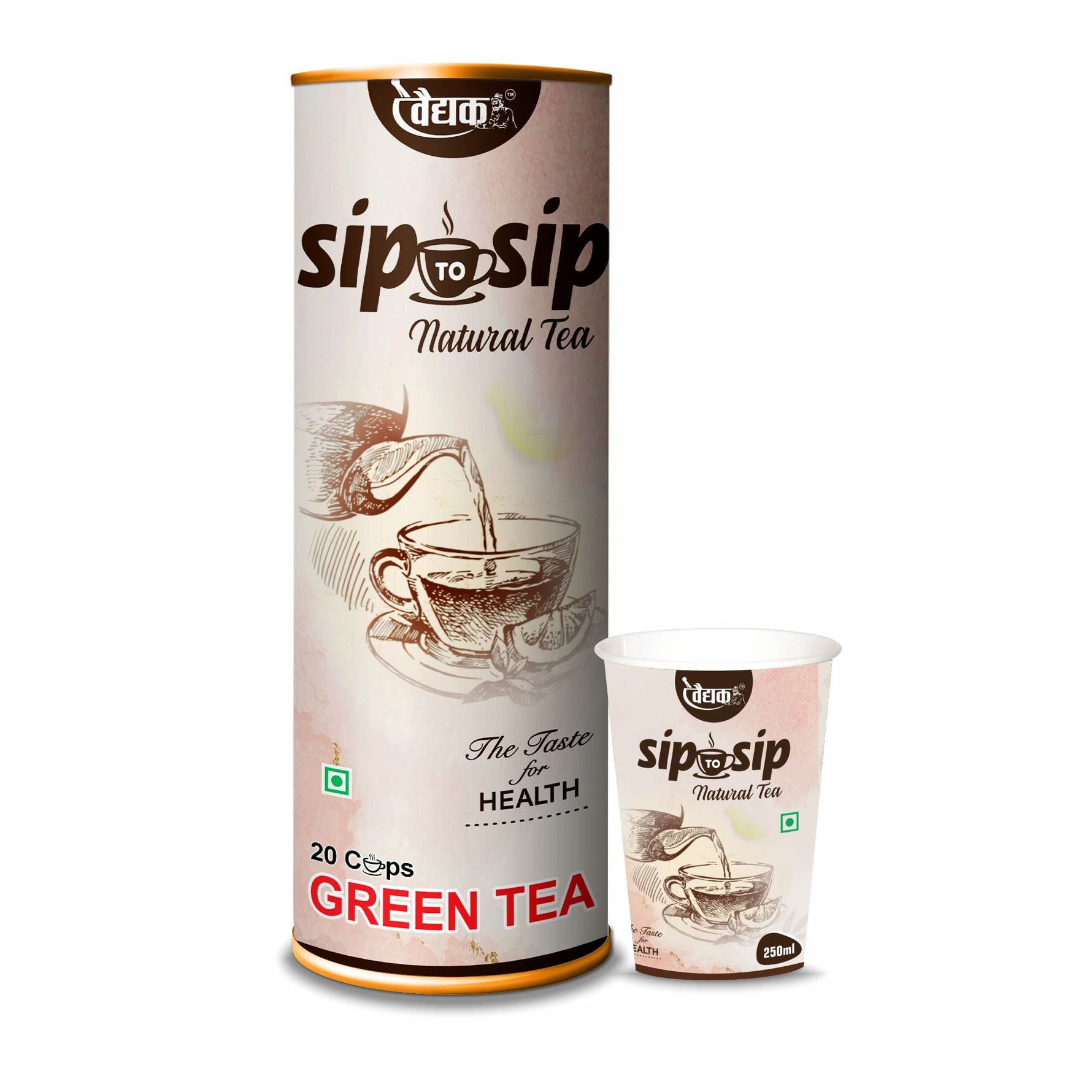 Swadeshi Sip to Sip Green Tea – 100% Organic Wellness in a Cup