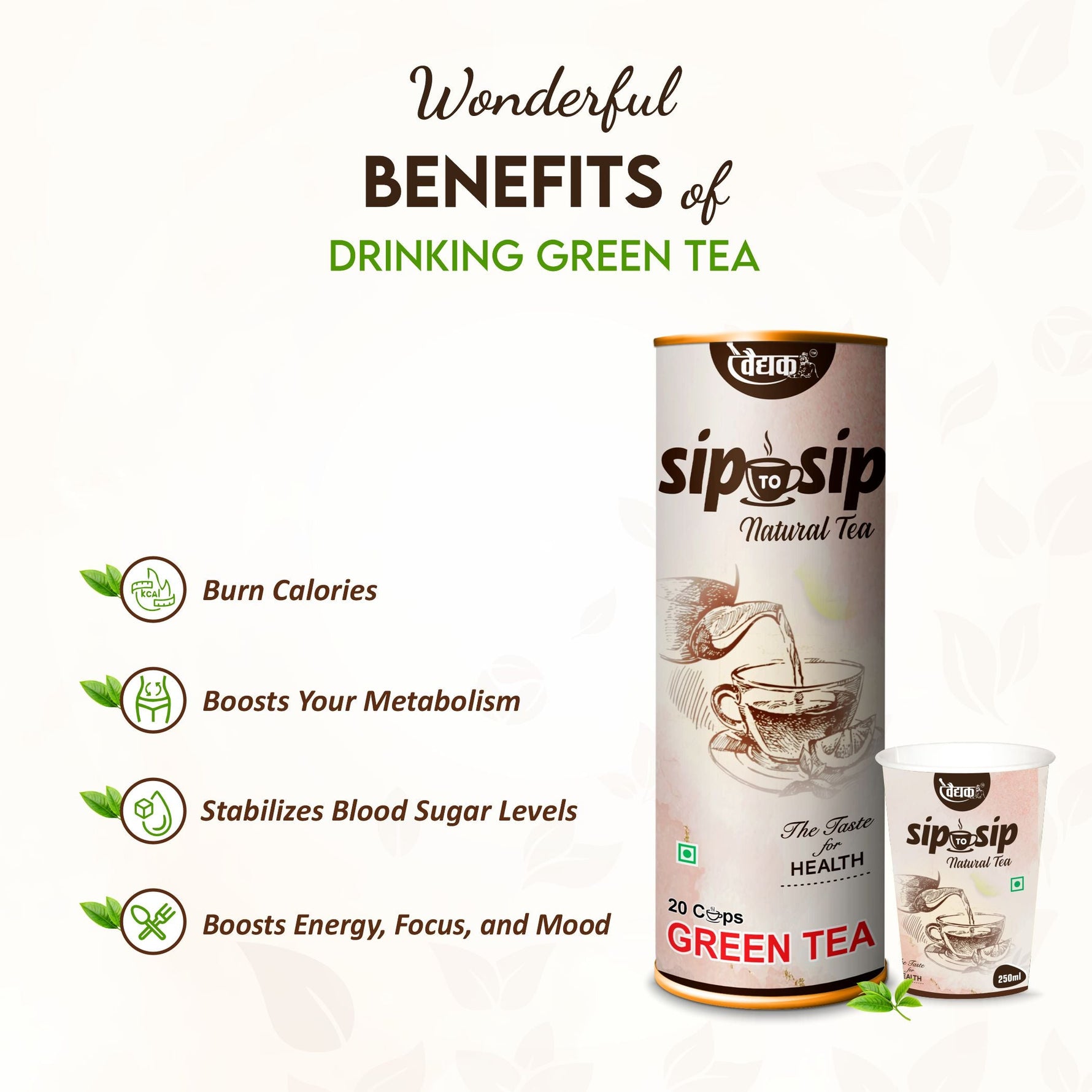 Swadeshi Sip to Sip Green Tea – 100% Organic Wellness in a Cup