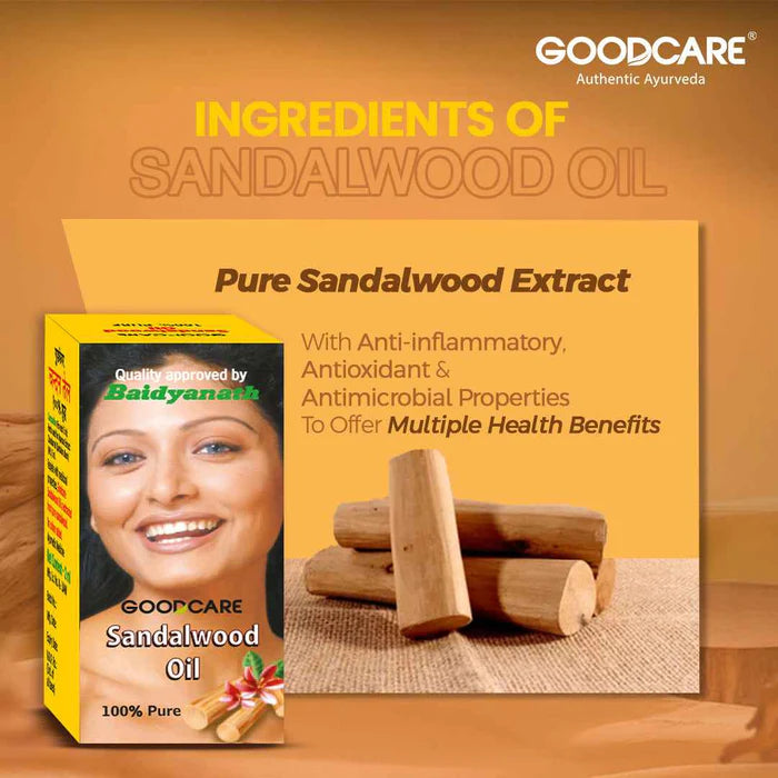 Goodcare Sandalwood Oil (Chandan Tel) - 2 ML