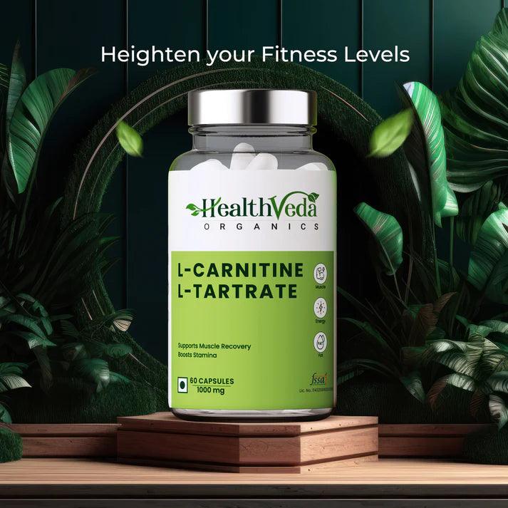 Health Veda Organics L- Carnitine L-Tartrate Capsule - 60 Capsules