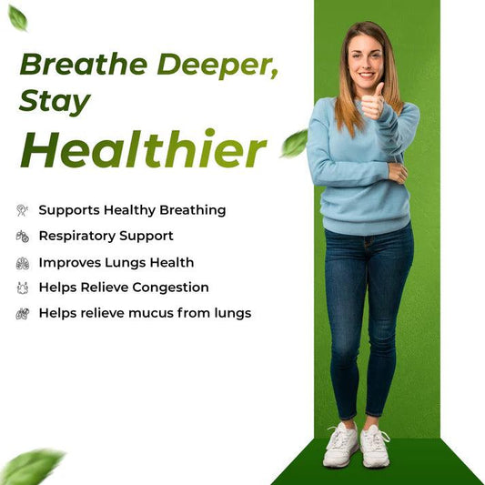 HealthVeda Lung Detox with Vitamin C & Grapeseed Extract Capsule - 60 Capsules