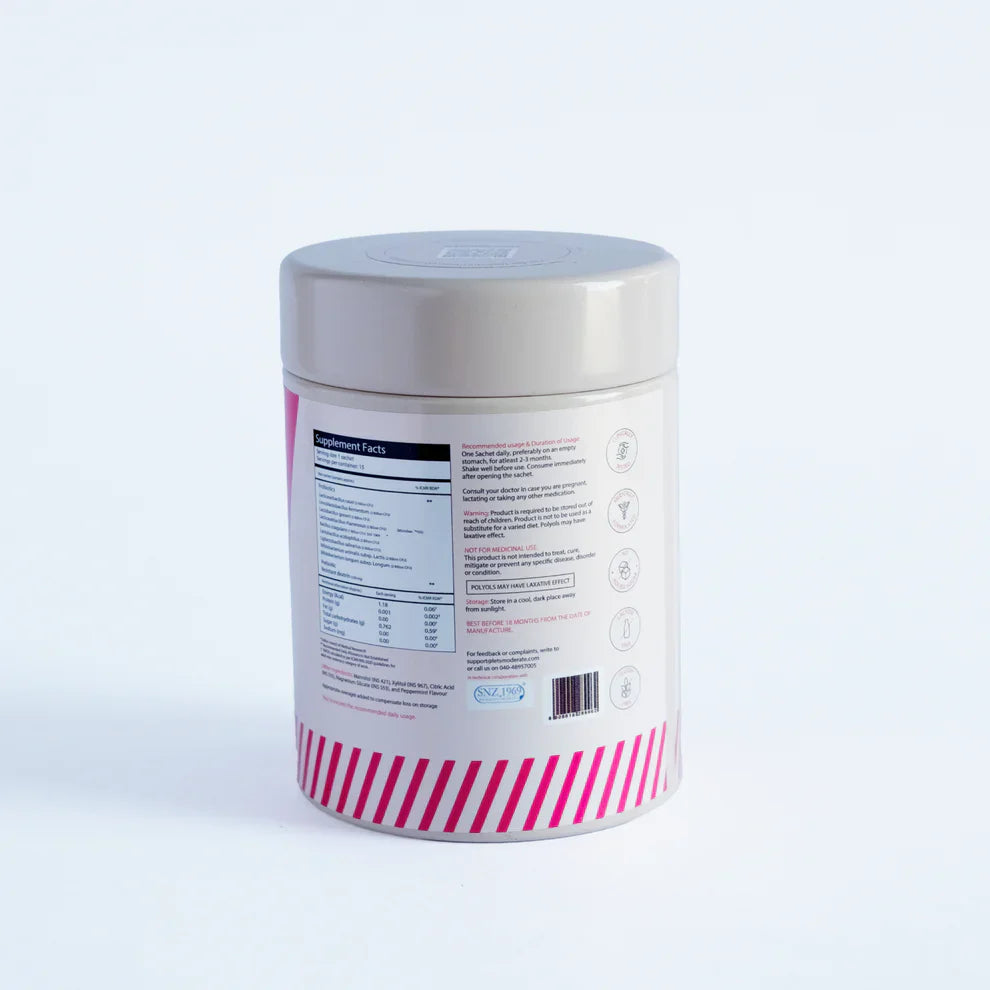 Moderate Happy Gut Sachet - Prebiotic & Probiotic – Complete Gut Health Solution with 9 Good Bug & Strains- 15 Sachets