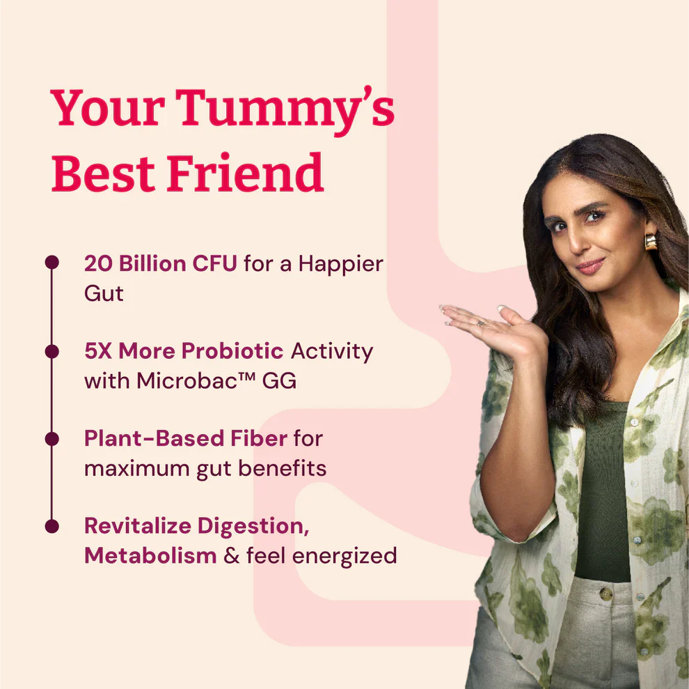 Moderate Happy Gut Sachet - Prebiotic & Probiotic – Complete Gut Health Solution with 9 Good Bug & Strains- 15 Sachets