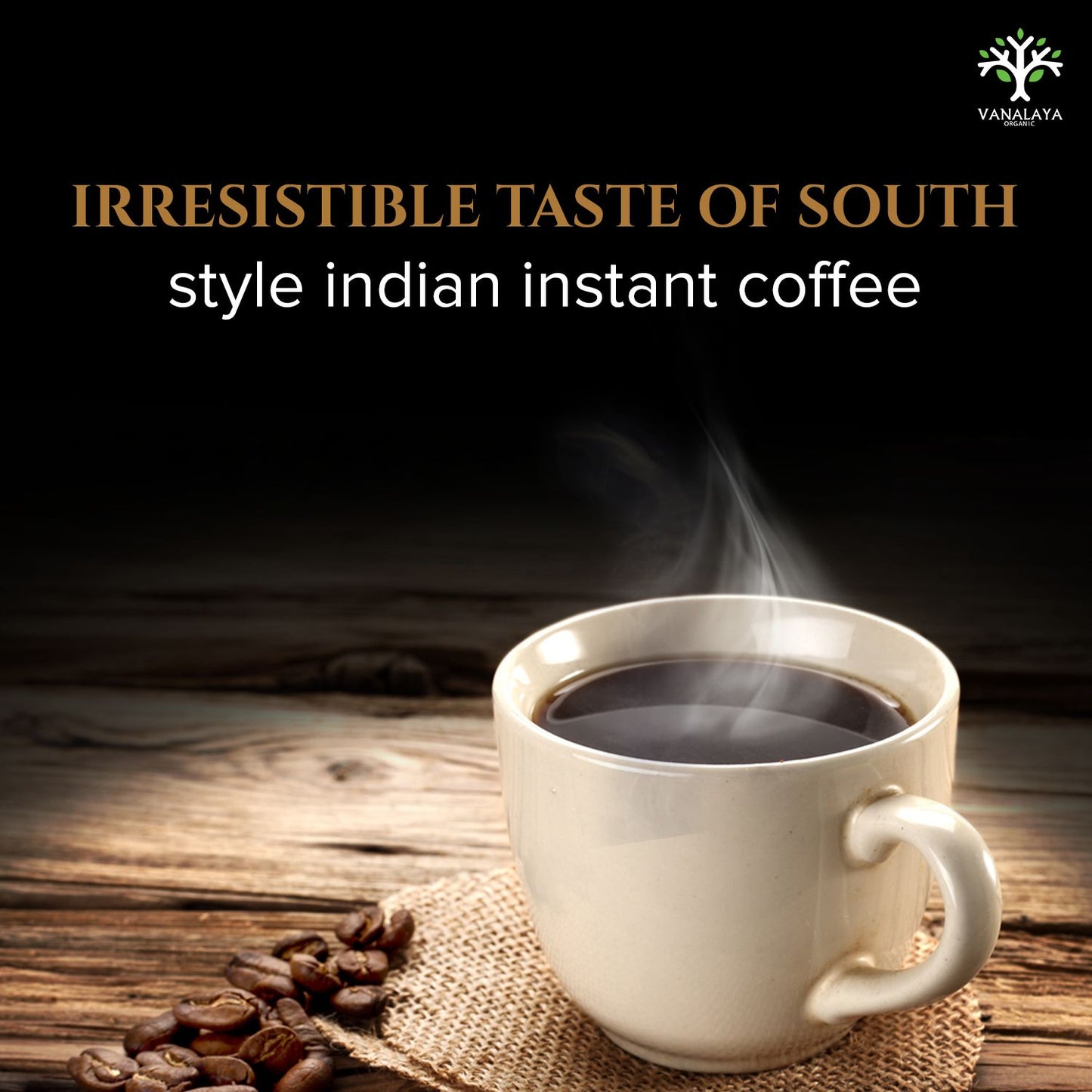Vanalaya Southern Classic Instant Coffee 70% Arabica & 30% chicory Coffee - 50gm