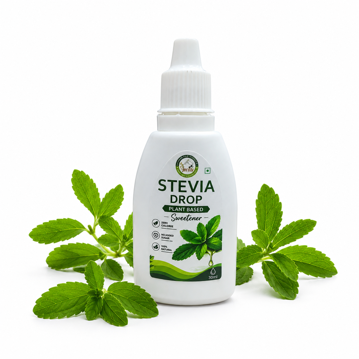 Baramasa Harvest Stevia Drops (30ml) | 100% Natural Zero-Calorie Liquid Sweetener | Diabetic & Keto Friendly Sweet Drops