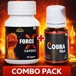 Cipzer Force X (60 Caps) & Cobra Tila (10ml) Combo - Men's Vitality Kit