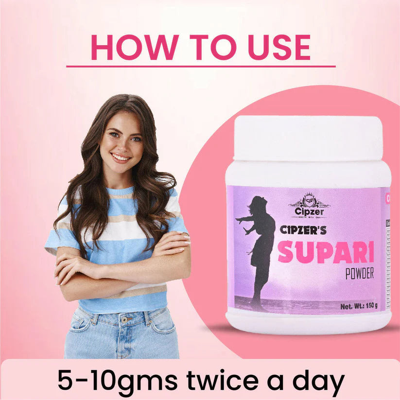 Cipzer Supari Powder 150G | Herbal Remedy for Female Wellness, Strength & Reproductive Health