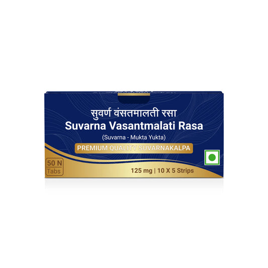 Sri Sri Tattva Suvarna Vasant Malati, (Suvarna - Mukta Yukta) Tablets | 125 mg - 50 Tabs