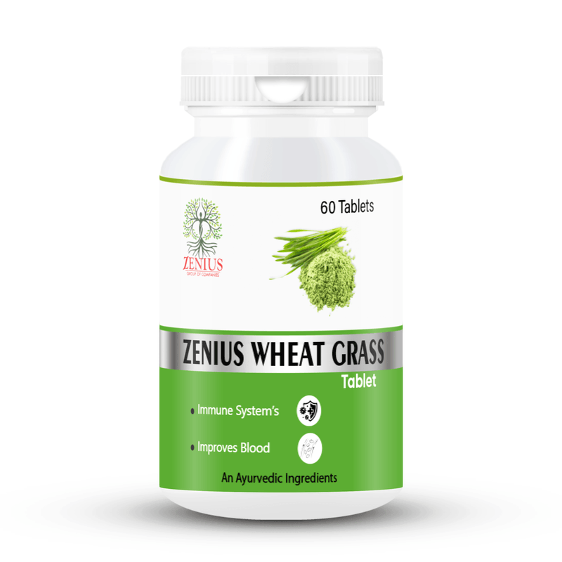 Zenius Wheat Grass Tablets - for Improved Digestion & Immune Booster and Energy | Joint Health Improve | Reduced Inflammation  - 60 Tablets