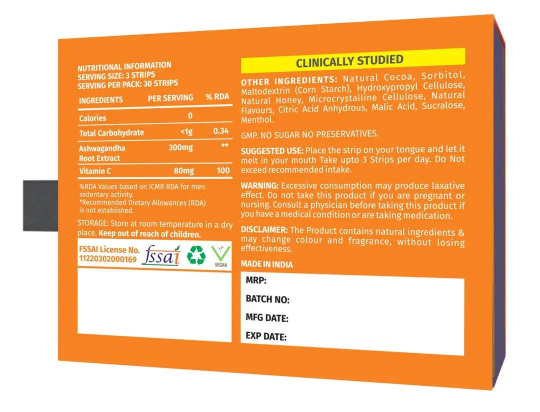 BonAiyu Ashwagandha + Vitamin C Mouth Dissolving Strips - 30 Strips