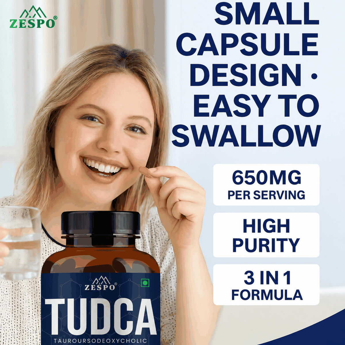 ZESPO Tudca 400mg Bile Salt Support – 60 Capsules