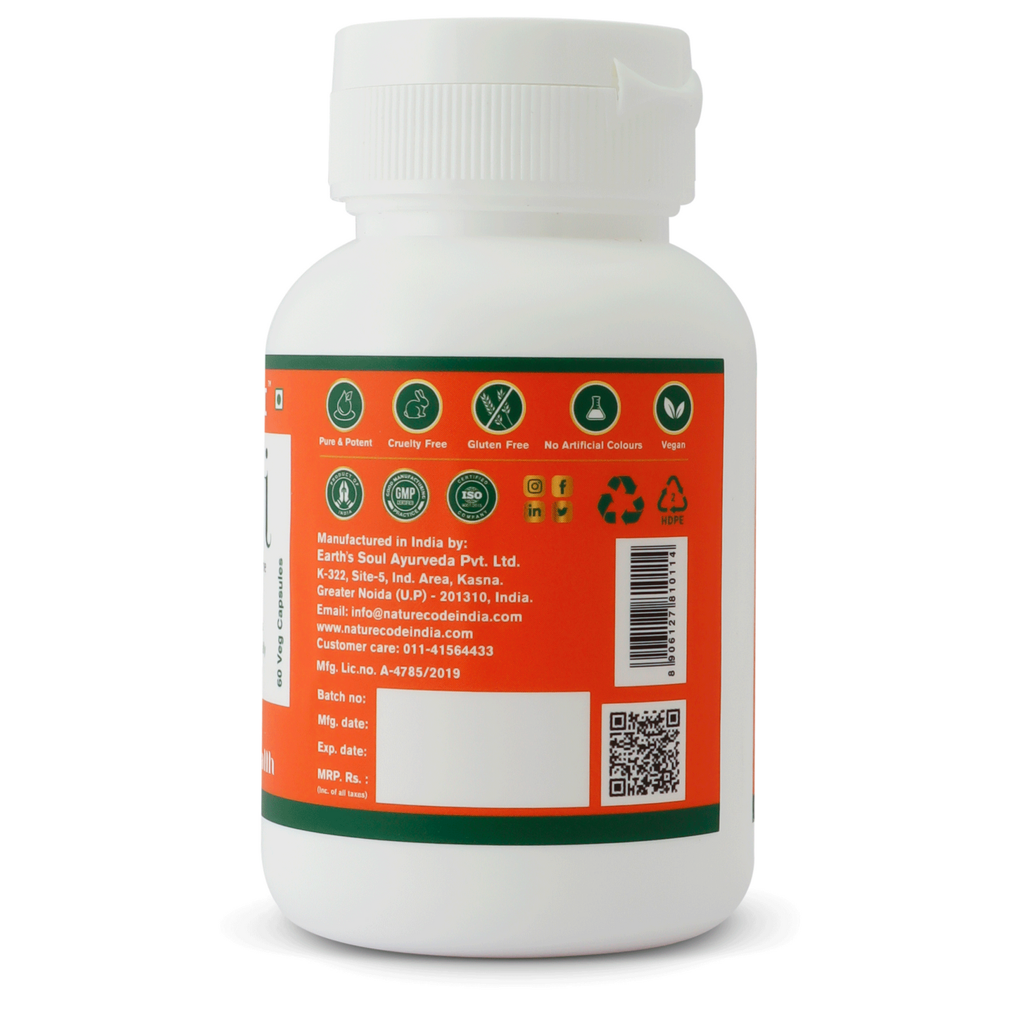 Nature Code Tulsi Veg Capsule - 60 Capsules