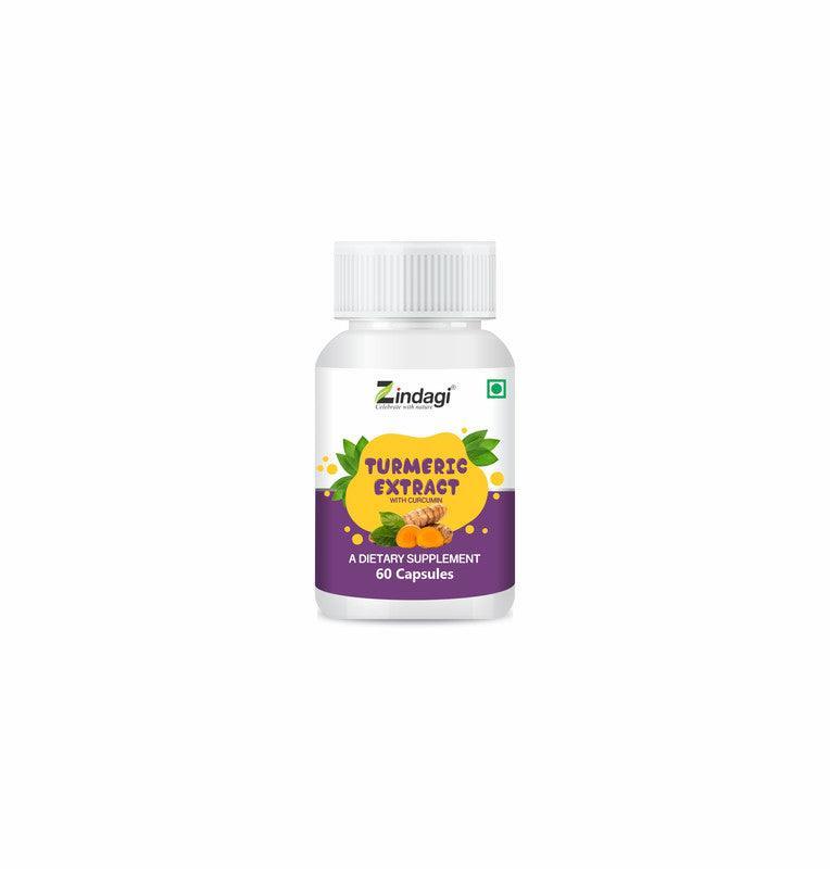 Zindagi Ashwagandha With Turmeric Capsules - Immunity Booster - Combo Pack (60 Caps Each)