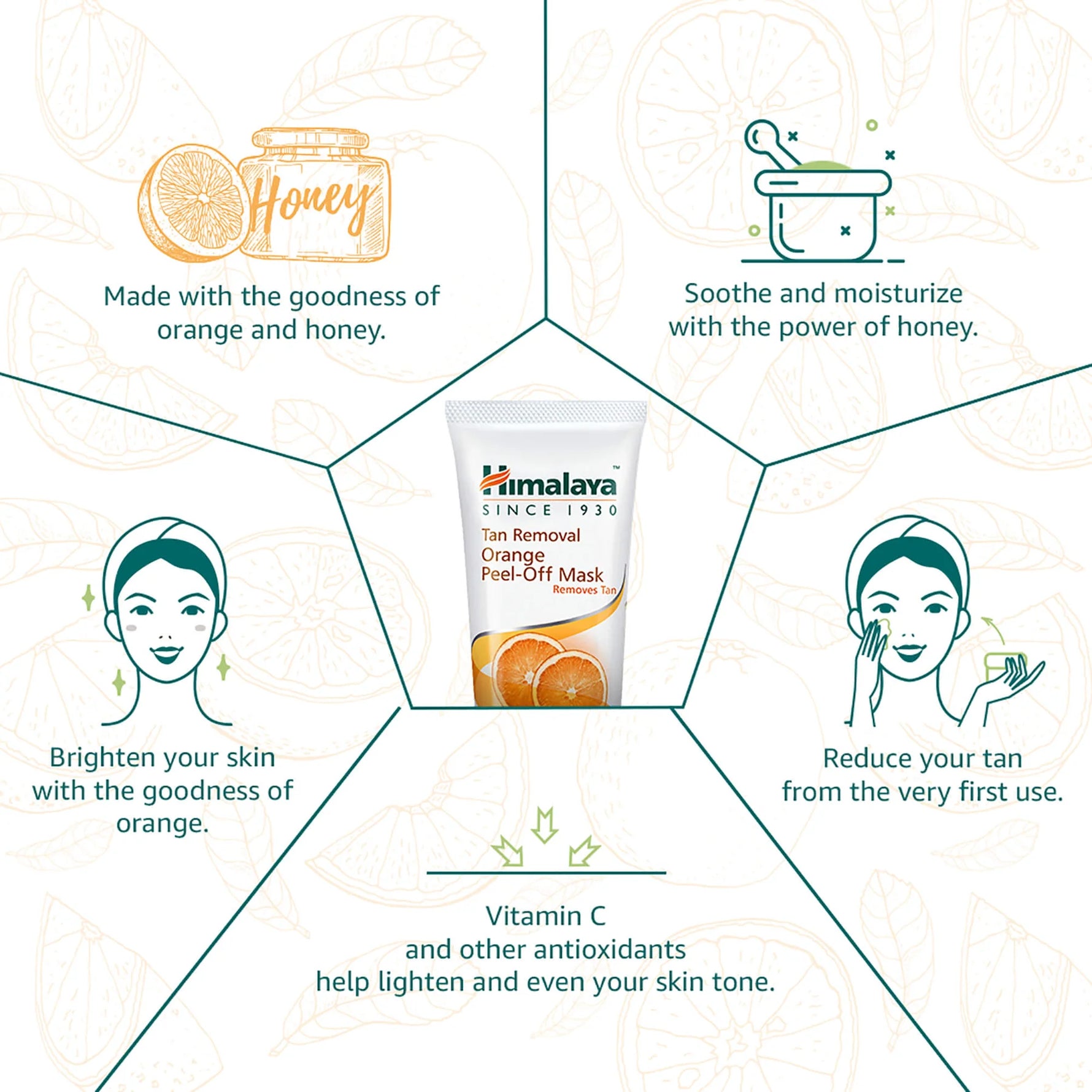 Himalaya Tan Removal Orange Peel-Off Mask