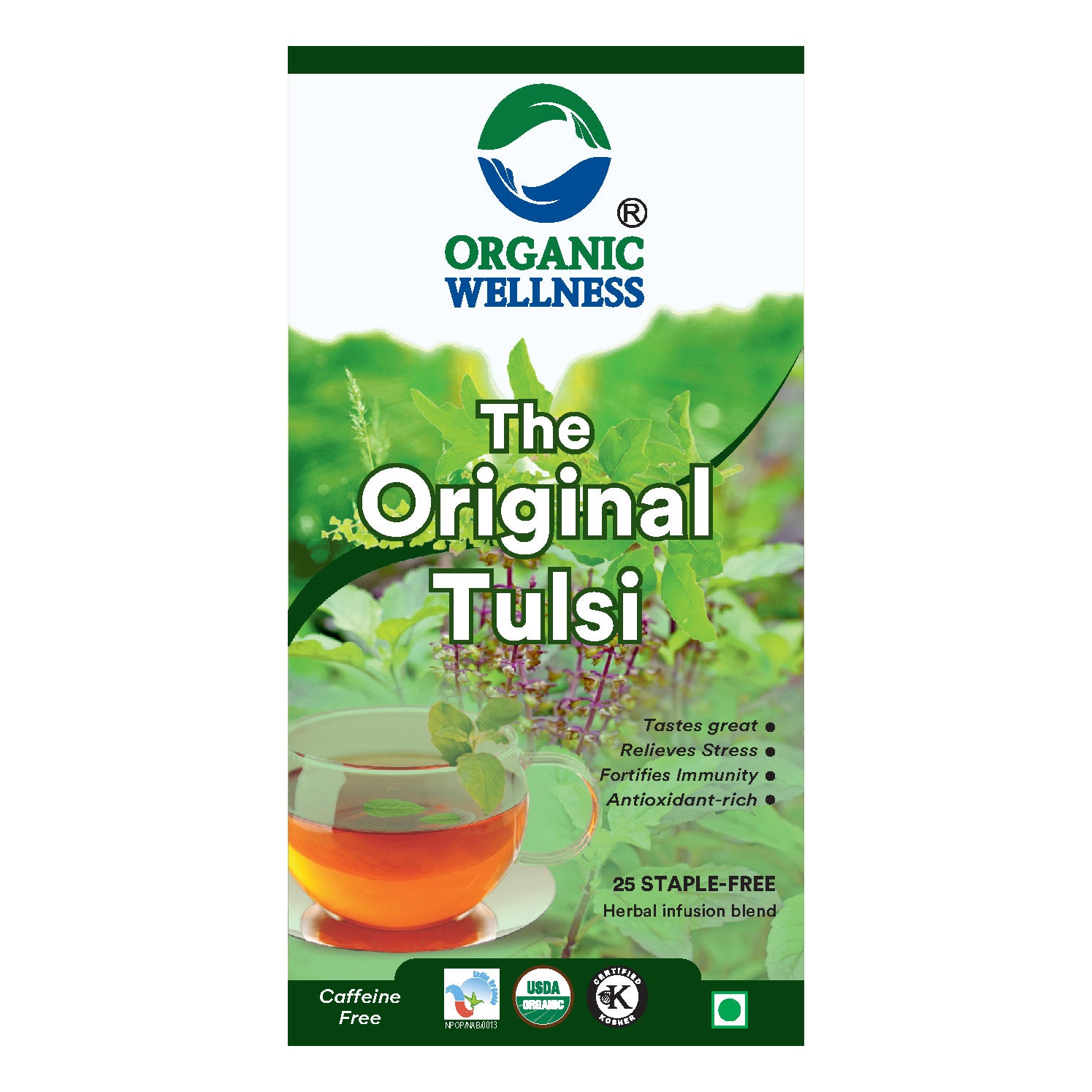 Organic Wellness The Original Tulsi Teabags -  25 Teabags