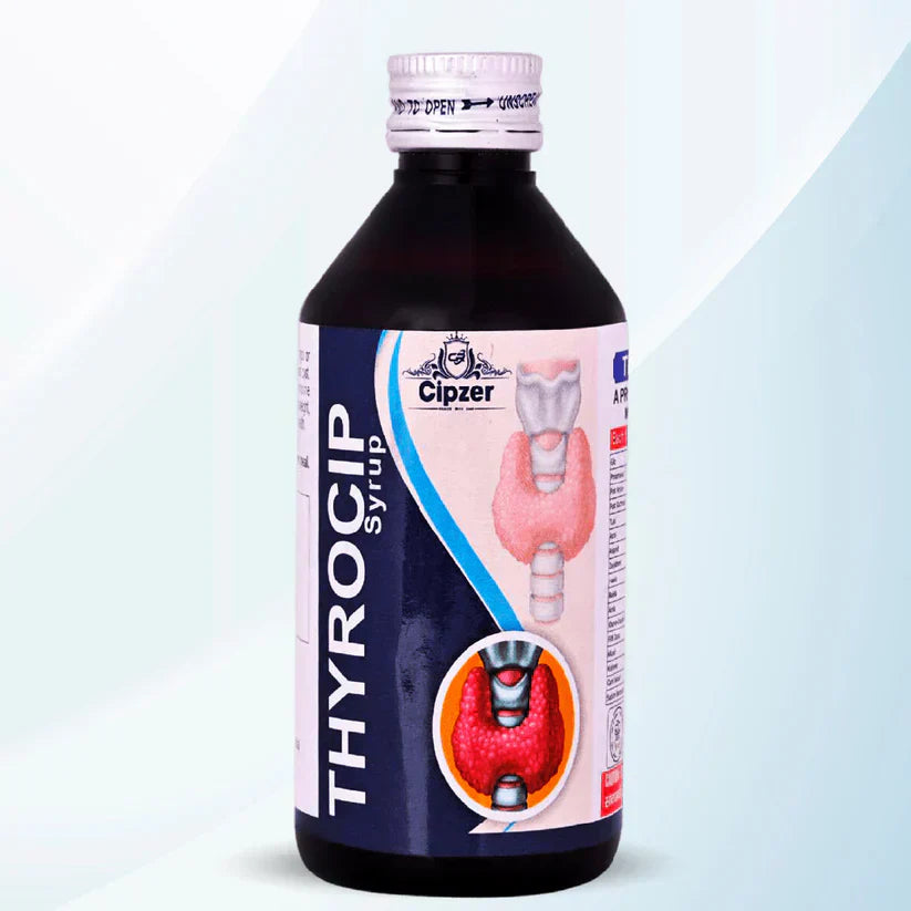 Cipzer Thyrocip Syrup 200ml | Herbal Support For Thyroid, Hypothyroidism & Hyperthyroidism Relief