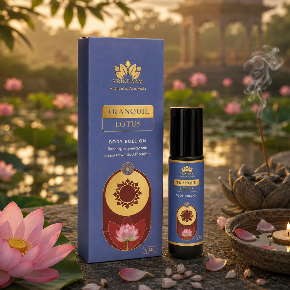 vrindaam Tranquil Lotus Body Roll On - 8ml