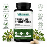 Vitalmins Tribulus Terrestris Tablets | Standardized Extract for Peak Athletic Performance, Physical Strength & Daily Vitality – 60 Tablets
