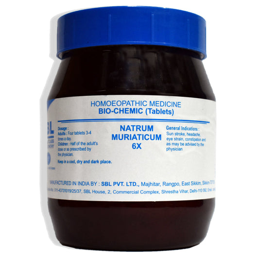 SBL Natrum Muriaticum Biochemic Tablet 6X - 450gm