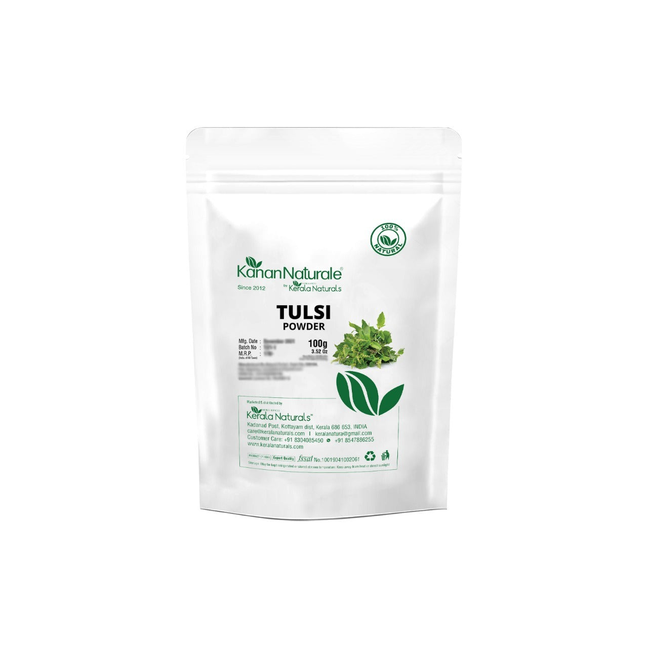 Kerala Naturals Herbal Tulsi powder - 100gm