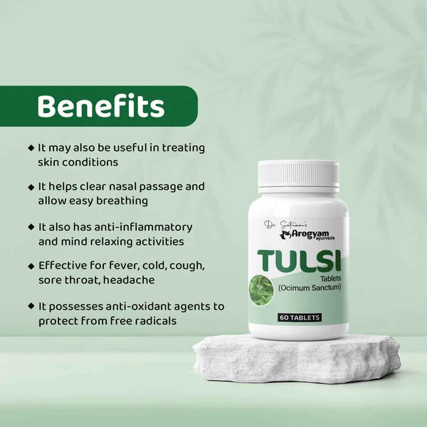 Dr. Satnam's Arogyam Ayurveda Tulsi Tablet (60 Each)