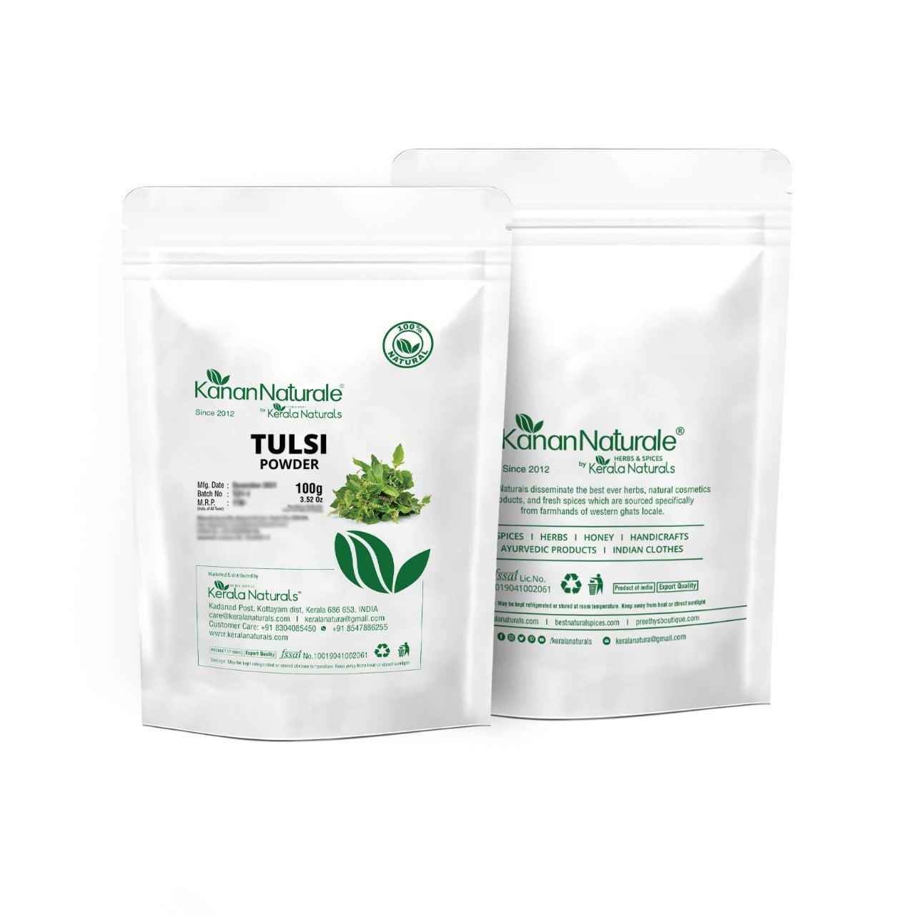 Kerala Naturals Herbal Tulsi powder - 100gm