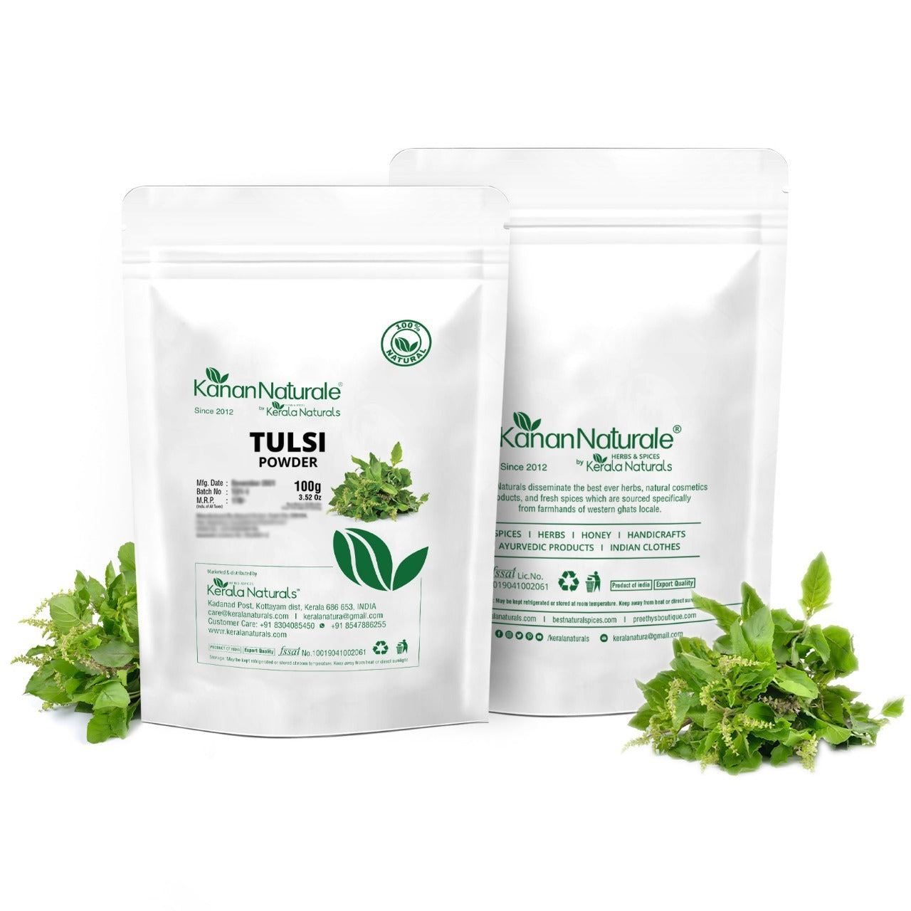 Kerala Naturals Herbal Tulsi powder - 100gm