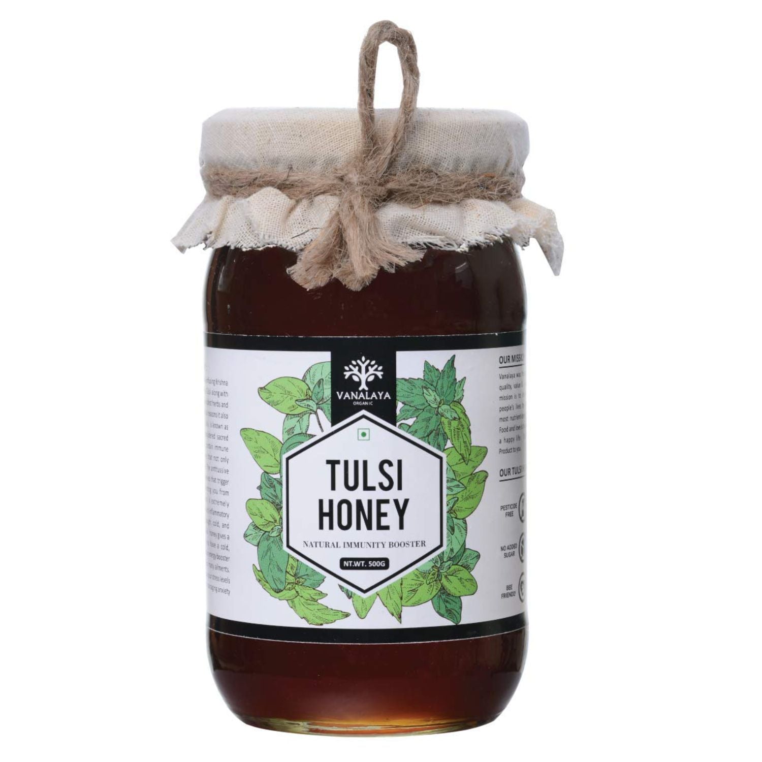 Vanalaya Tulsi Honey Infused with Tulsi Extract Immunity Booster Pure & Natural 500gm