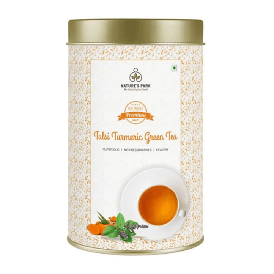 Nature's Park Tulsi Turmeric Green Tea - 100gm