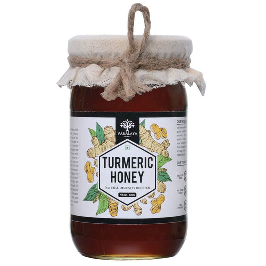 Vanalaya Turmeric Honey Infused with Turmeric Extract for Immunity Boosting and Digestion 500gm