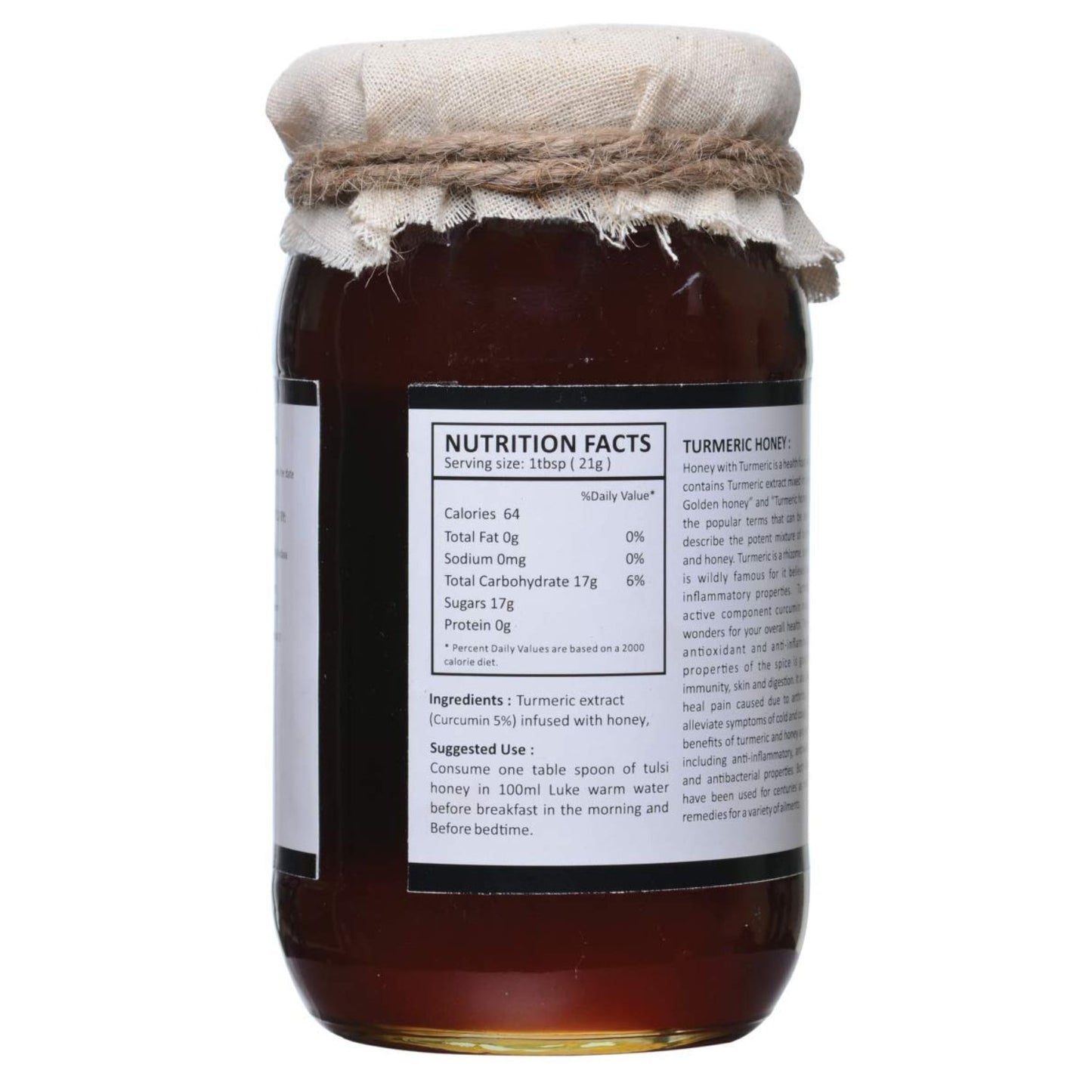 Vanalaya Turmeric Honey Infused with Turmeric Extract for Immunity Boosting and Digestion 500gm
