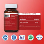 Zeroharm Apple Cider Vinegar Capsules 500 mg with 20% Acetic Acid - Supports Metabolism & Cravings, Appetite - Promotes Gut Health, Digestion & Weight Management - Natural Nano ACV for Men & Women - 60 Capsules