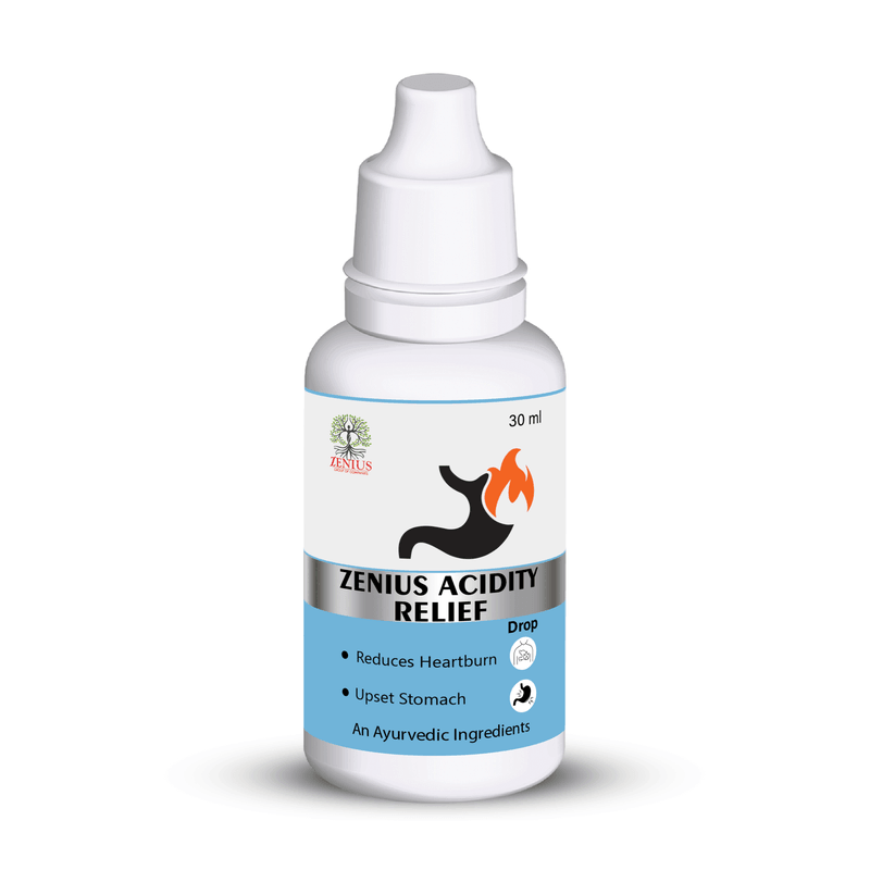 Zenius Acidity Relief Drops - Fast-Acting Herbal Drops for Acid Reflux, Heartburn, and Digestive Comfort- 30ml Drops