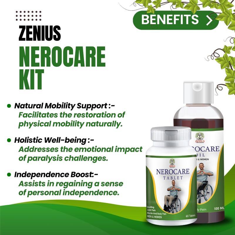 Zenius Nerocare Kit - Ayurvedic Solution for Nerve Strength, Mobility Support, and Recovery Assistance