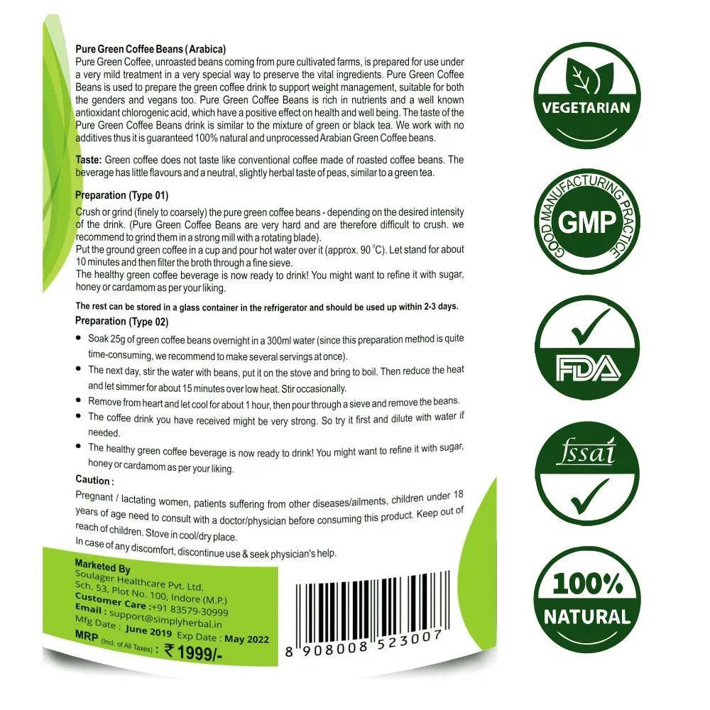 Simply Herbal Arabic Unroasted Green Coffee Beans