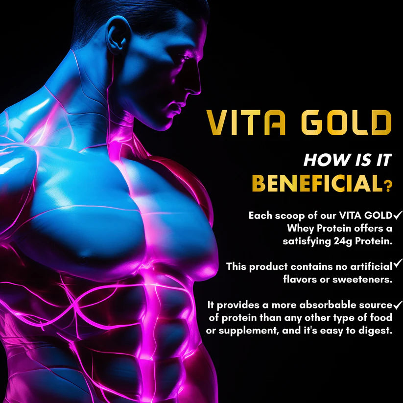 Vitaminnica Vita Gold 100% Whey Protein Powder - Cookies & Cream, 5 Lbs, 75 Servings
