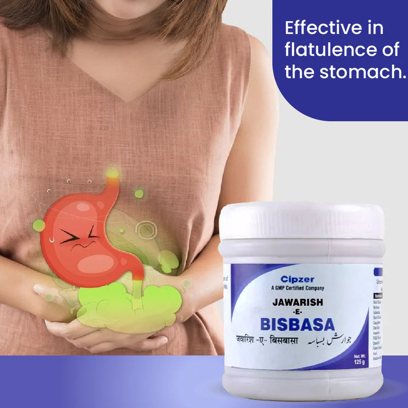 Cipzer Jawarish-E-Bisbasa - 125gm | Herbal Digestive Tonic for Indigestion, Flatulence & Stomach Pain