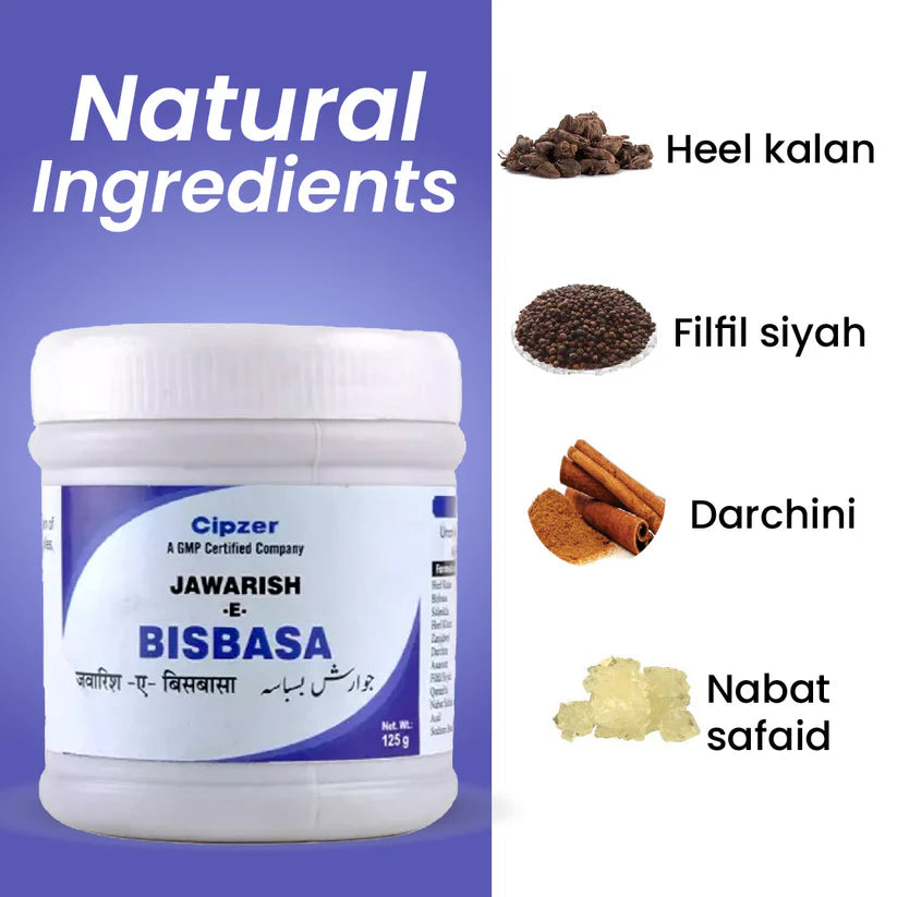 Cipzer Jawarish-E-Bisbasa - 125gm | Herbal Digestive Tonic for Indigestion, Flatulence & Stomach Pain